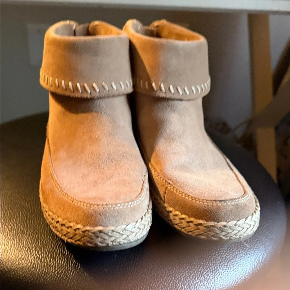 UGG Tan Suede Ankle Booties - Picture 4 of 6